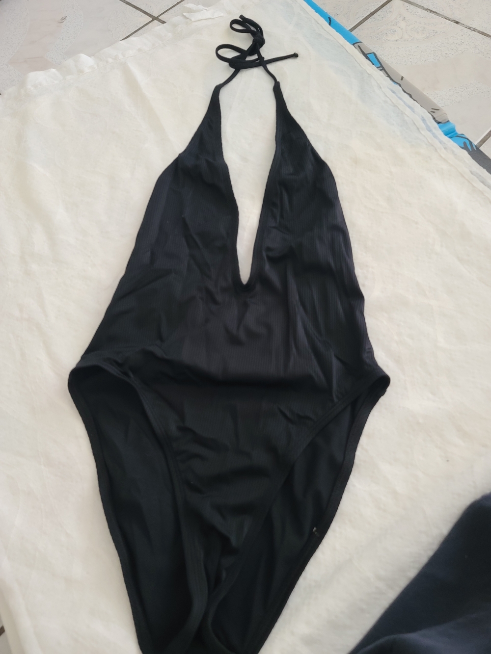 Black Halter One-Piece Swimsuit